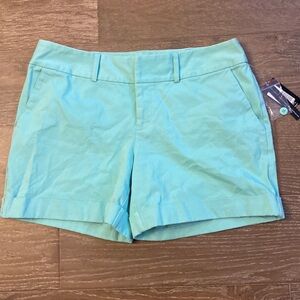 NWT INC I.N.C International Concepts Mint Green Cotton Shorts Cuffed 10 30